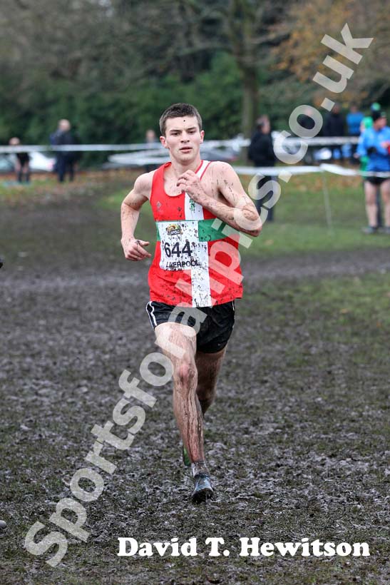 Ian Bailey on his way to winning  the under-20s mens 2012 McCain Liverpool Cross Challenge.